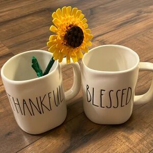 Rae Dunn Thankful & Blessed Mugs